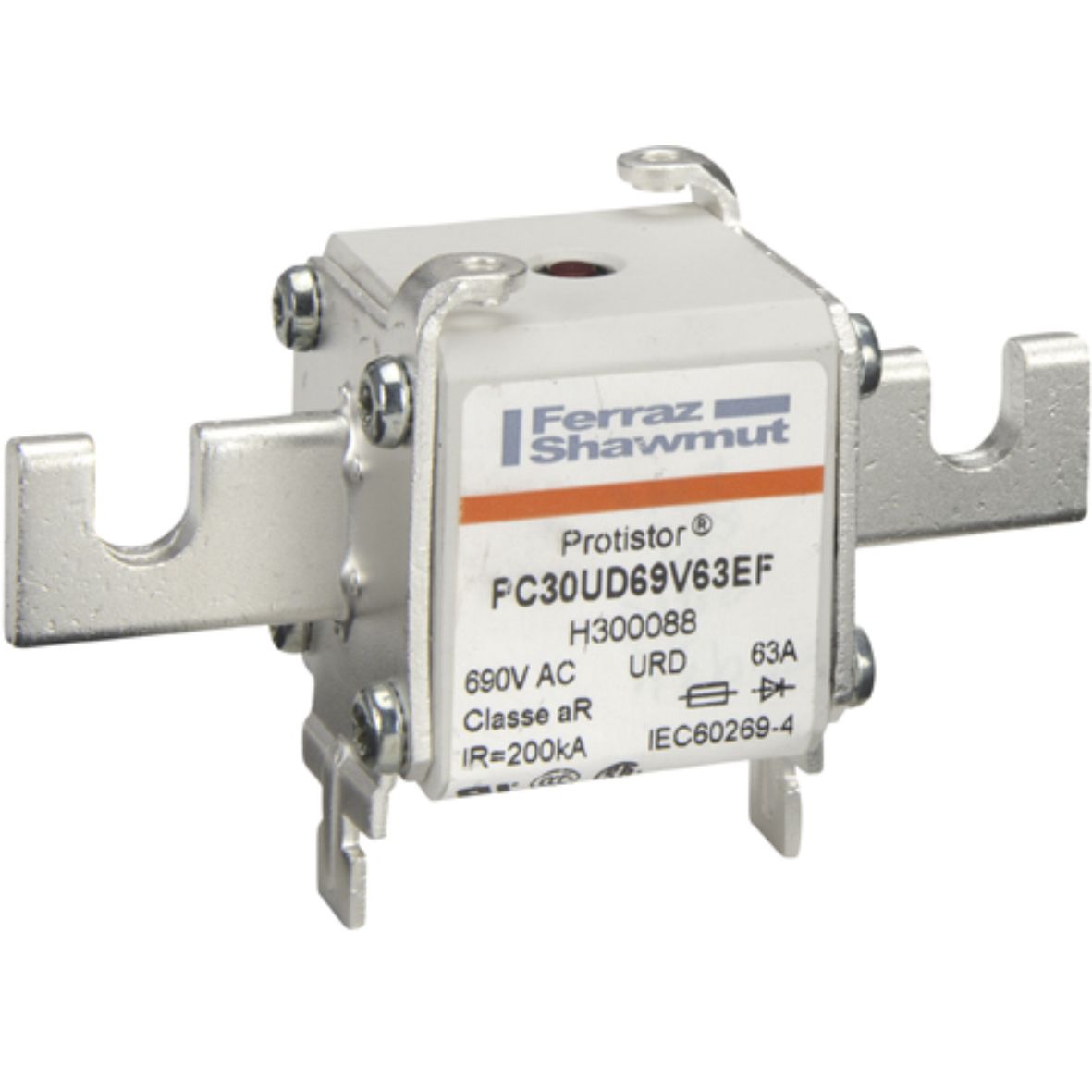 H300088 - PROTISTOR® SB aR, french slotted blade , EF, sz.30, 690VAC IEC, 63A